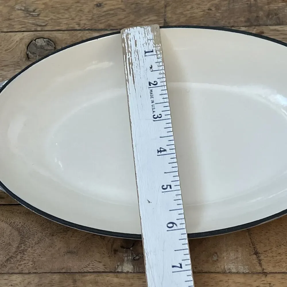 Martha Stewart Gray Enameled Cast Iron Gratin Casserole Dish Pan 12